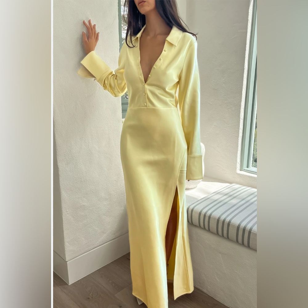 Meshki Yellow Long Sleeve Dress